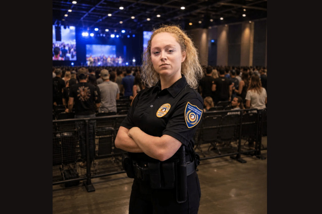 An image of a security guard at an event