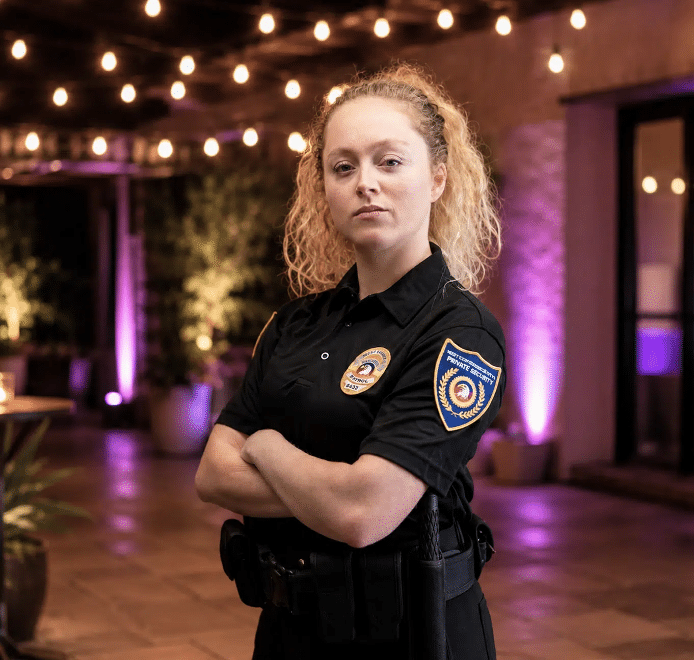 An image of a security guard at an event