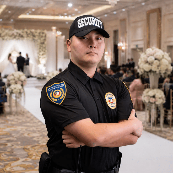 An image of a security guard at an event