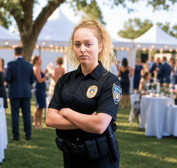 An image of a security guard at an event