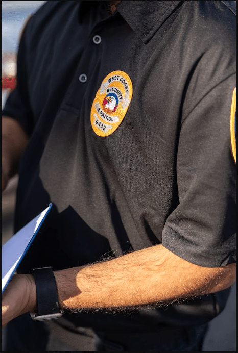Security uniform badge detail